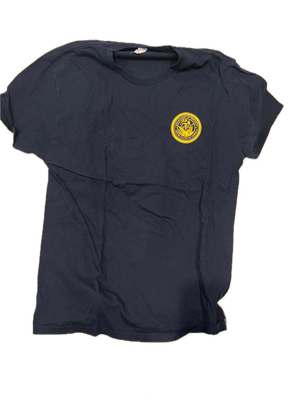 Bayside US Navy Forged By The Sea 100% Cotton T-Shirt Mens L